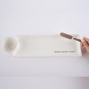 Family Recipes Tray and Dip Bowl Set